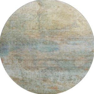 HomeRoots 8' x 10' Stylish Wheat and Beige Abstract Area Rug - Washable, UV Protected, Perfect for Busy Homes! 717801