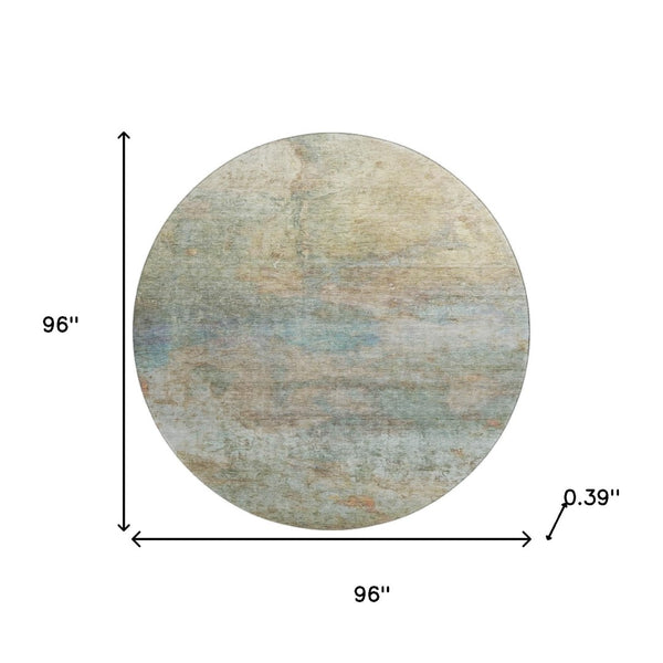 HomeRoots 8' x 10' Stylish Wheat and Beige Abstract Area Rug - Washable, UV Protected, Perfect for Busy Homes! 717801