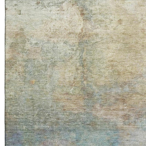 HomeRoots 10' X 14' Wheat and Beige Abstract Area Rug - Durable, Washable, UV-Protected for Stylish Living Spaces 717803