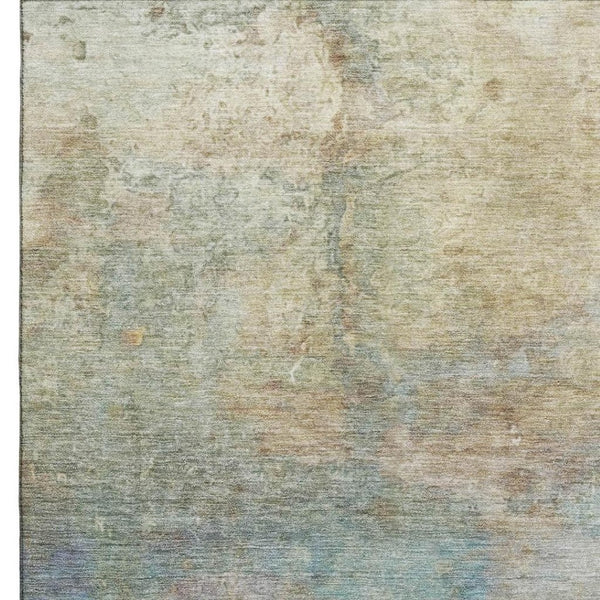 HomeRoots 10' X 14' Wheat and Beige Abstract Area Rug - Durable, Washable, UV-Protected for Stylish Living Spaces 717803