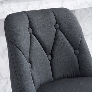 English Elm Set Of 2 Modern Upholstered Bar Stools With Button-Tufted High Back For Kitchen Or Dining Room Comfort W1901P225272-GIGA