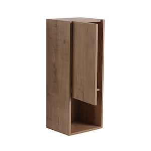 English Elm 12" Bathroom Side Cabinet with Soft-Close Hinges, Wall-Mounted Floating Oak Finish, Space-Saving Storage W999P283315