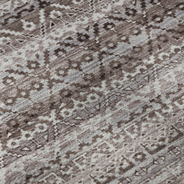 HomeRoots 10' X 14' Brown And Beige Striped Area Rug - Washable, UV Protected, Perfect for Busy Homes & Pets 717821