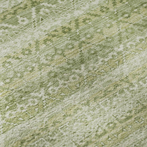 HomeRoots 9' X 12' Sage Beige Striped Area Rug - Washable, UV Protected, Durable & Stylish for Any Space 717850