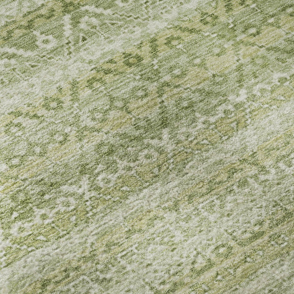 HomeRoots 9' X 12' Sage Beige Striped Area Rug - Washable, UV Protected, Durable & Stylish for Any Space 717850