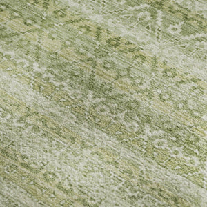 HomeRoots 10' X 14' Sage & Beige Striped Area Rug - Washable, UV Protected, Perfect for Family & Pets 717851