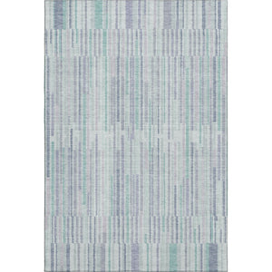 HomeRoots 10' Coastal-Inspired Mint Green & Denim Blue Striped Area Rug - Washable, UV-Protected & Durable! 717887