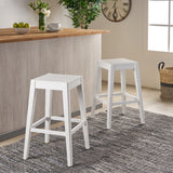 Christopher Knight Home® Farmhouse Wooden Counter Stool Set - Classic Design, Durable Build (Set of 2)