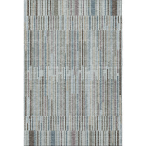 HomeRoots 10' X 14' Teal And Brown Striped Washable Area Rug – UV Protected, Stain Resistant, Perfect for High-Traffic Areas! 717905