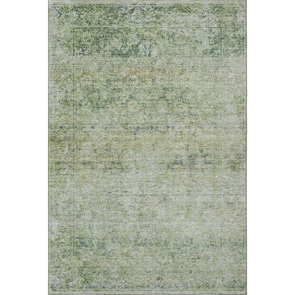 HomeRoots 5' X 8' Sage & Olive Green Abstract Area Rug – Washable, UV-Protected, Family-Friendly Decor Solution 717919