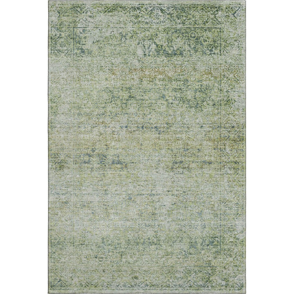 HomeRoots 5' X 8' Sage & Olive Green Abstract Area Rug – Washable, UV-Protected, Family-Friendly Decor Solution 717919