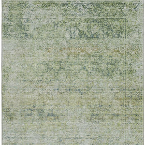 HomeRoots 5' X 8' Sage & Olive Green Abstract Area Rug – Washable, UV-Protected, Family-Friendly Decor Solution 717919