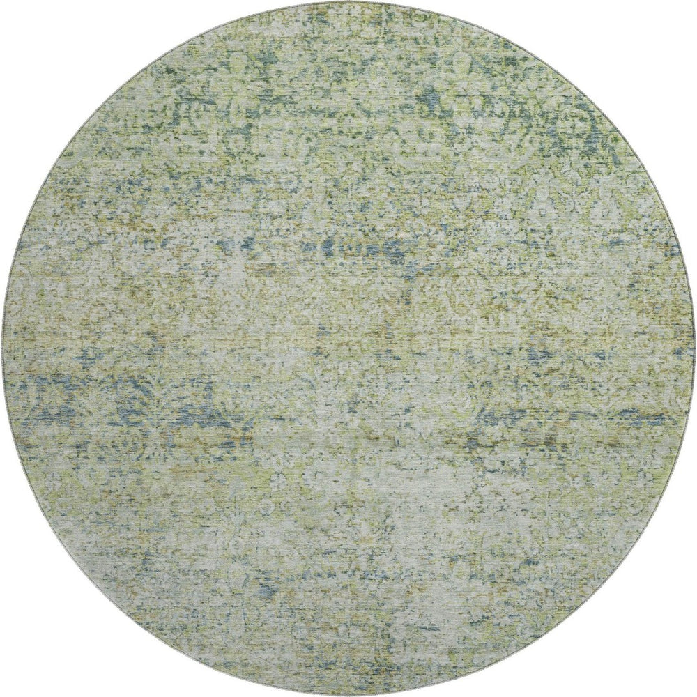 HomeRoots 8' X 10' Sage & Olive Green Abstract Washable Area Rug - UV Protected, Kid & Pet Friendly, Stylish! 717921
