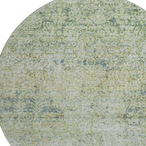 HomeRoots 8' X 10' Sage & Olive Green Abstract Washable Area Rug - UV Protected, Kid & Pet Friendly, Stylish! 717921