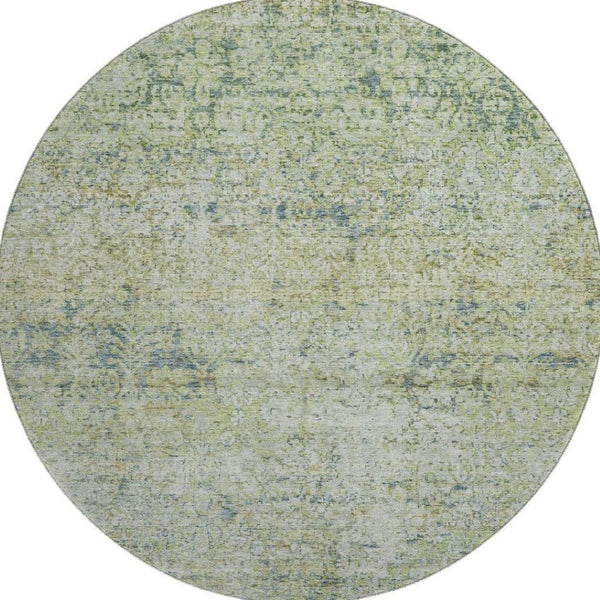 HomeRoots 8' X 10' Sage & Olive Green Abstract Washable Area Rug - UV Protected, Kid & Pet Friendly, Stylish! 717921