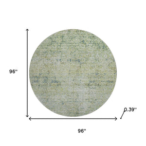 HomeRoots 8' X 10' Sage & Olive Green Abstract Washable Area Rug - UV Protected, Kid & Pet Friendly, Stylish! 717921