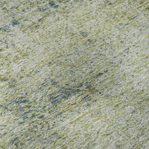 HomeRoots 9' X 12' Sage and Olive Green Abstract Area Rug – Washable, UV Protected, Stain Resistant Beauty! 717922