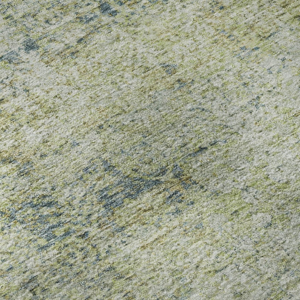 HomeRoots 9' X 12' Sage and Olive Green Abstract Area Rug – Washable, UV Protected, Stain Resistant Beauty! 717922