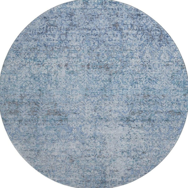 HomeRoots 8' X 10' Blue Abstract Washable Area Rug with UV Protection - Durable, Stylish, and Family-Friendly Design 717927