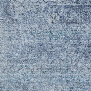 HomeRoots 9' X 12' Blue Abstract Area Rug - Washable, UV-Protected, Durable Design for Homes & Patios 717928