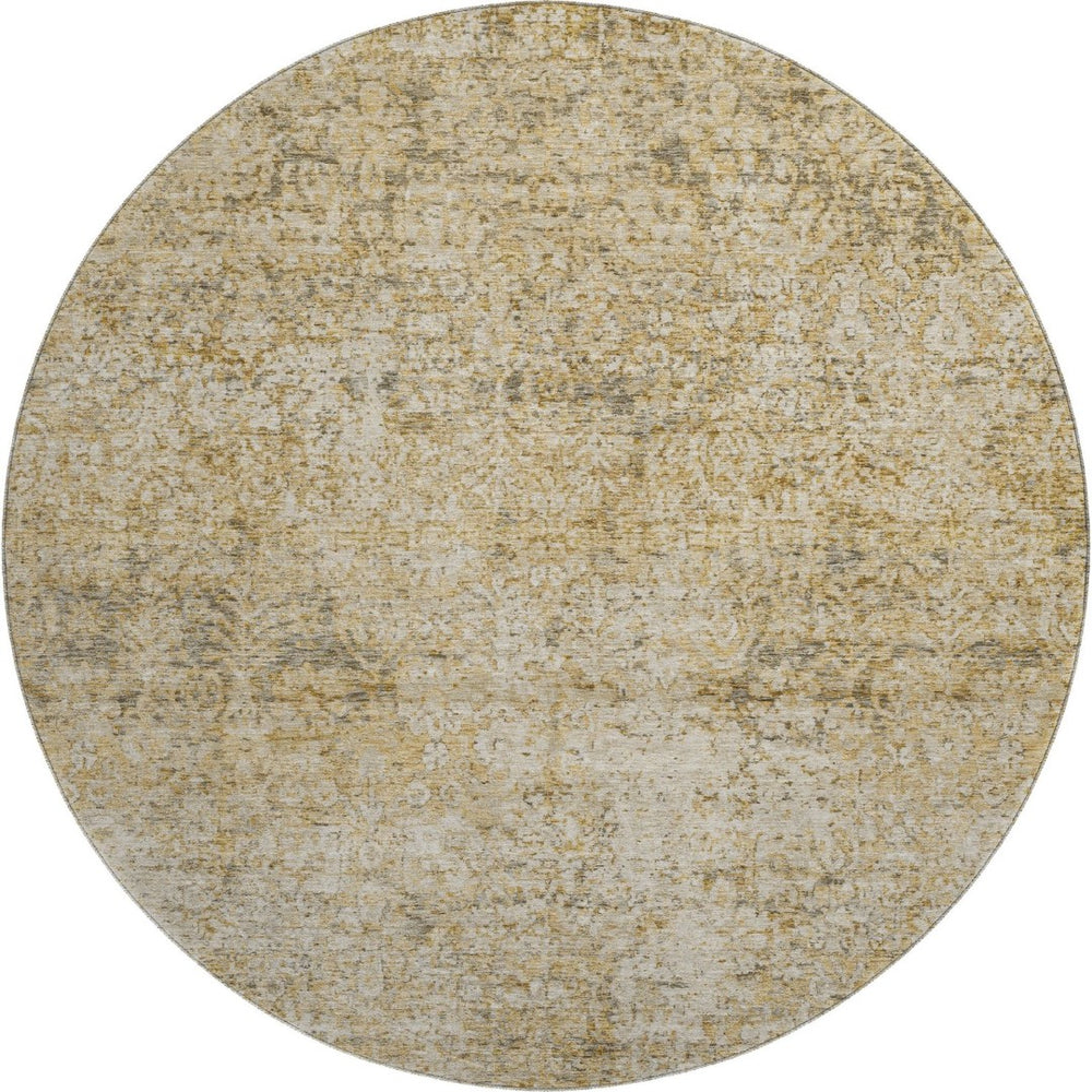 HomeRoots 8' X 10' Copper and Beige Abstract Washable Area Rug - Durable, Stylish, UV-Protected, Pet-Friendly! 717933