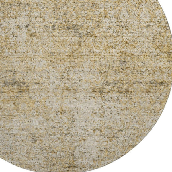 HomeRoots 8' X 10' Copper and Beige Abstract Washable Area Rug - Durable, Stylish, UV-Protected, Pet-Friendly! 717933