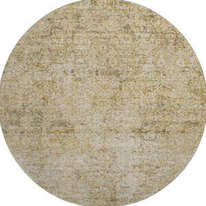 HomeRoots 8' X 10' Copper and Beige Abstract Washable Area Rug - Durable, Stylish, UV-Protected, Pet-Friendly! 717933