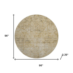 HomeRoots 8' X 10' Copper and Beige Abstract Washable Area Rug - Durable, Stylish, UV-Protected, Pet-Friendly! 717933