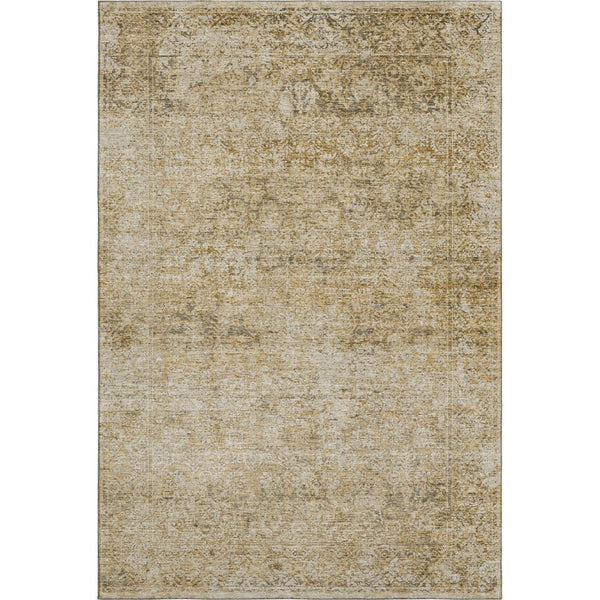 HomeRoots 9' X 12' Copper and Beige Abstract Area Rug - Machine Washable, UV Protected, Stain Resistant Design 717934