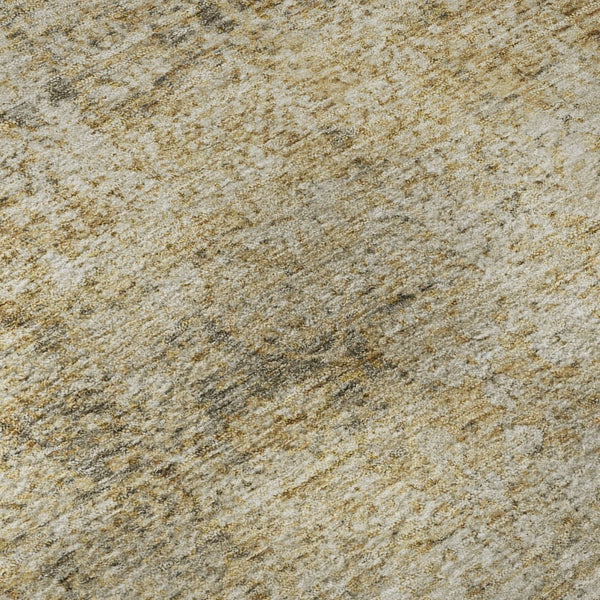 HomeRoots 9' X 12' Copper and Beige Abstract Area Rug - Machine Washable, UV Protected, Stain Resistant Design 717934