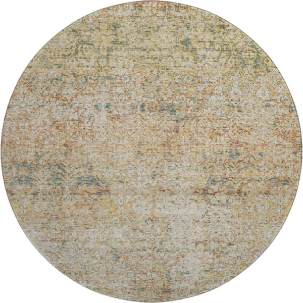 HomeRoots 8' X 10' Gold and Beige Abstract Washable Area Rug – Durable, Stain Resistant, UV Protected & Stylish 717939