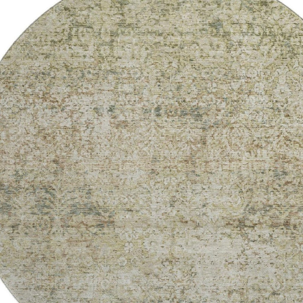 HomeRoots 8' X 10' Sage Beige Abstract Area Rug - Washable, UV Protected, Durable for Kids & Pets, Stylish Design 717945