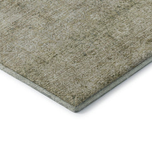 HomeRoots 10' X 14' Sage and Beige Abstract Area Rug - Durable, Washable, UV-Protected for Modern Living Spaces! 717947