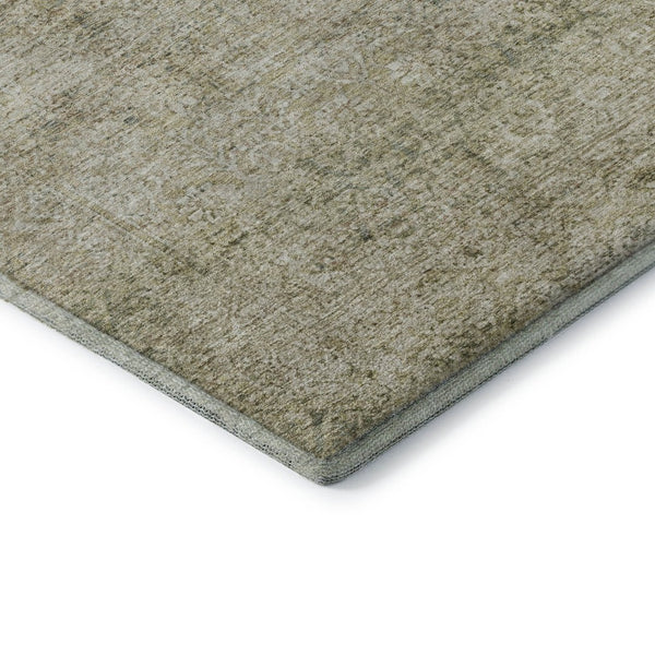HomeRoots 10' X 14' Sage and Beige Abstract Area Rug - Durable, Washable, UV-Protected for Modern Living Spaces! 717947