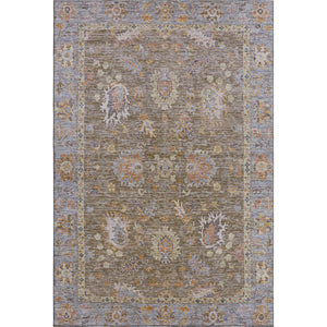 HomeRoots 10' X 14' Brown & Lavender Oriental Area Rug - Washable, UV Protected, Stain Resistant for Families 717953