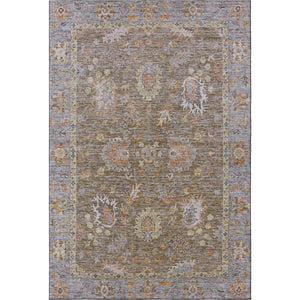 HomeRoots 10' X 14' Brown & Lavender Oriental Area Rug - Washable, UV Protected, Stain Resistant for Families 717953