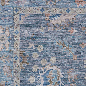HomeRoots 8' Blue and Taupe Washable Oriental Rug with UV Protection - Durable, Stylish, and Easy to Clean! 717956