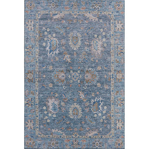 HomeRoots 9' X 12' Blue & Taupe Oriental Area Rug - Stylish, Washable, UV-Protected & Stain-Resistant Design 717958