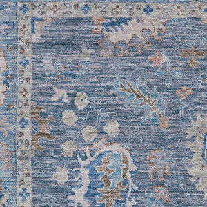 HomeRoots 9' X 12' Blue & Taupe Oriental Area Rug - Stylish, Washable, UV-Protected & Stain-Resistant Design 717958