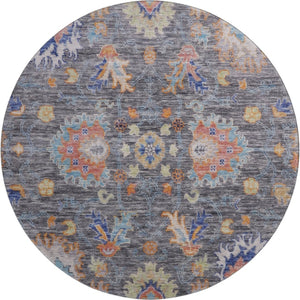 HomeRoots 8' X 10' Gray and Copper Oriental Washable Area Rug – Durable, UV-Protected, Easy Clean Design! 717969