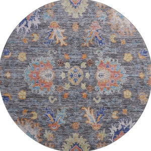 HomeRoots 8' X 10' Gray and Copper Oriental Washable Area Rug – Durable, UV-Protected, Easy Clean Design! 717969