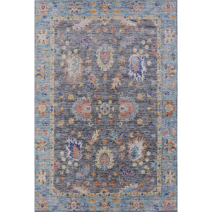 HomeRoots 9' X 12' Gray & Copper Oriental Area Rug - Washable, Stain Resistant, UV Protected for Busy Homes 717970