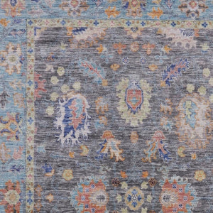 HomeRoots 10' X 14' Gray and Copper Oriental Washable Area Rug – UV Protected, Durable & Easy Care for Homes 717971