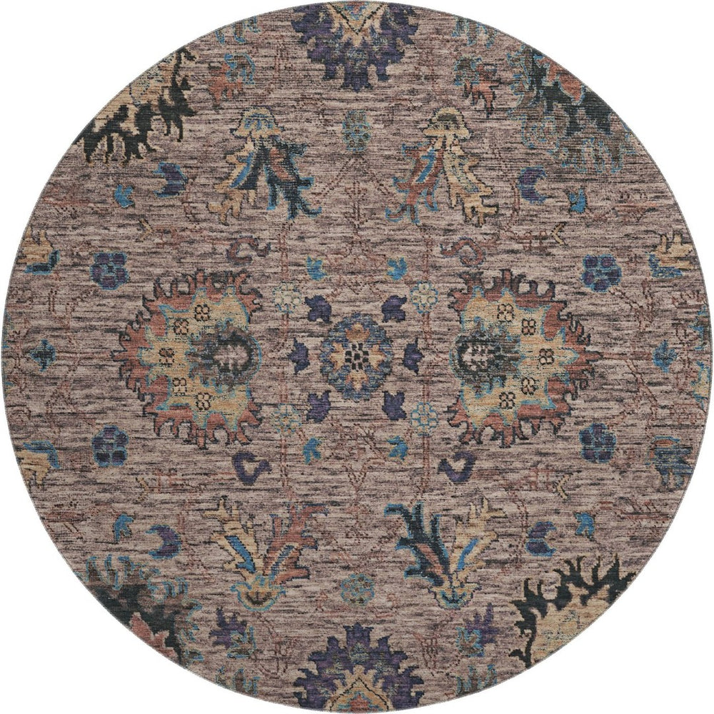 HomeRoots 8' X 10' Coffee & Copper Oriental Area Rug - Washable, UV Protected, Stain Resistant for Easy Care! 717975