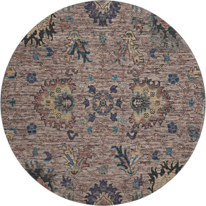 HomeRoots 8' X 10' Coffee & Copper Oriental Area Rug - Washable, UV Protected, Stain Resistant for Easy Care! 717975