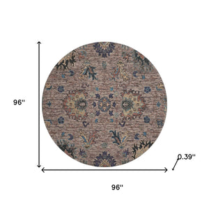 HomeRoots 8' X 10' Coffee & Copper Oriental Area Rug - Washable, UV Protected, Stain Resistant for Easy Care! 717975