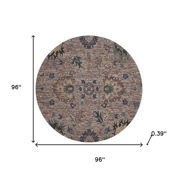 HomeRoots 8' X 10' Coffee & Copper Oriental Area Rug - Washable, UV Protected, Stain Resistant for Easy Care! 717975