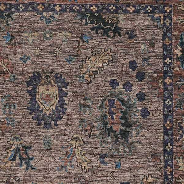 HomeRoots 10' X 14' Coffee & Copper Oriental Area Rug - Washable, UV-Protected, Perfect for Families & Pets! 717977