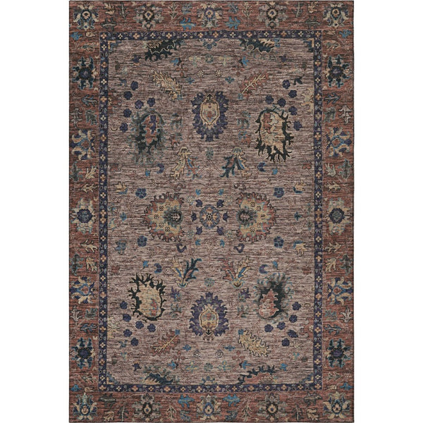 HomeRoots 10' X 14' Coffee & Copper Oriental Area Rug - Washable, UV-Protected, Perfect for Families & Pets! 717977
