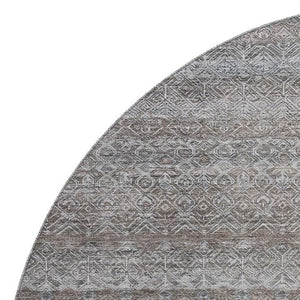 HomeRoots 8' X 10' Durable Brown & Beige Striped Washable Area Rug with UV Protection for High Traffic Spaces 717999